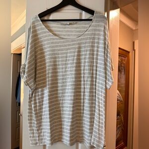Calvin Klein short sleeve tee with peek-a-boo sleeves